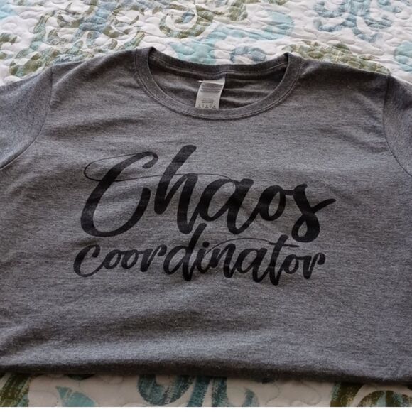NWOT Chaos Coordinator T-Shirt Short sleeved Large but More like a Small - Picture 2 of 5